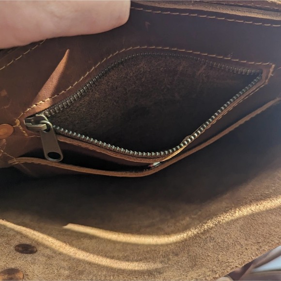 Lifetime Leather Mini Tote with Monogram Dark Brown KTH - Picture 9 of 10